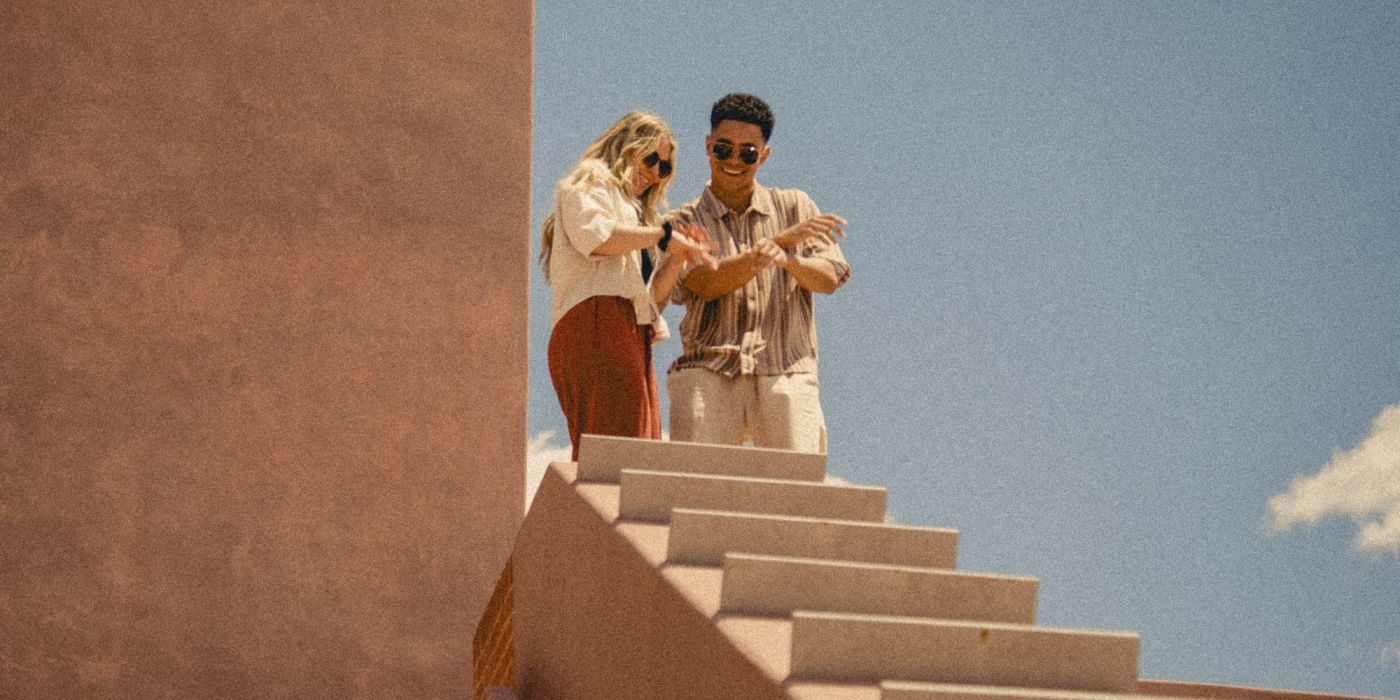 Two students standing on stairs at VERVE Orlando